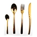 Stainless Steel Golden Flatware Set
